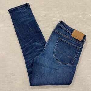 American Eagle Skinny Jeans Mens 34 x 34 Medium Wash Stretch Denim Distressed